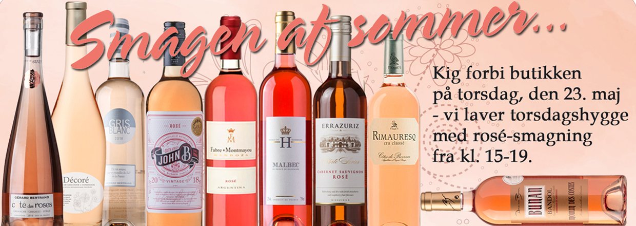 Uformel Rosé-smagning d. 23. maj 2019
